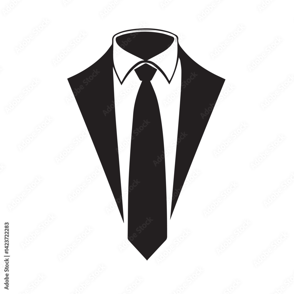 image of a tie with a collar, black and white, graphics, vector
image of a tie with a collar, black and white, graphics, vector