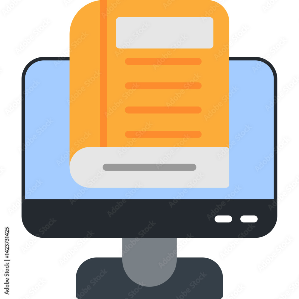 Online Book Libarary Icon Online Book Libarary Icon