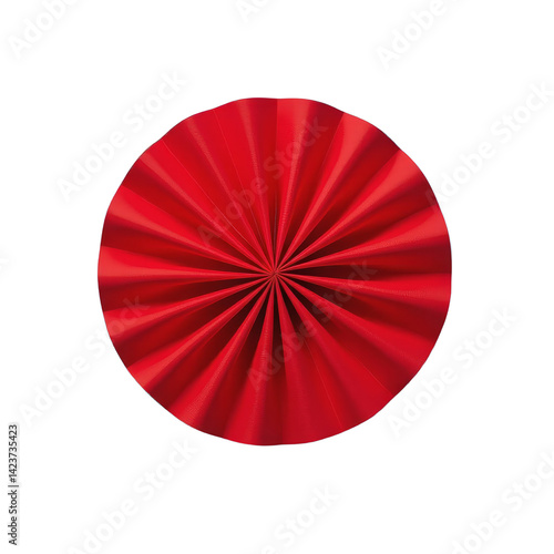 Obraz na płótnie Red Paper Fan, Round Ornament, Decoration, Transparent Background w salonie