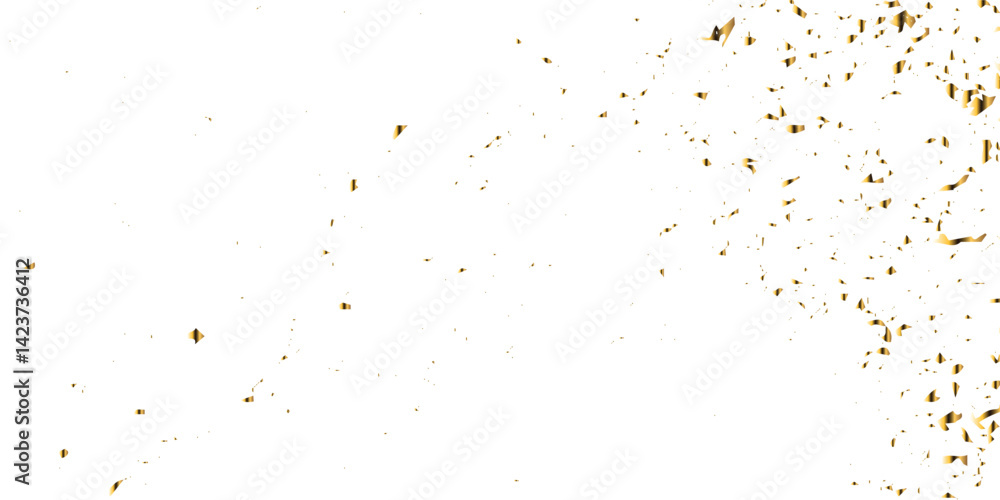 Abstract luxury golden confetti glitter and dust falling down on transparent background. Shiny glittering dust background. Vector illustration. Abstract luxury golden confetti glitter and dust falling down on transparent background. Shiny glittering dust background. Vector illustration.