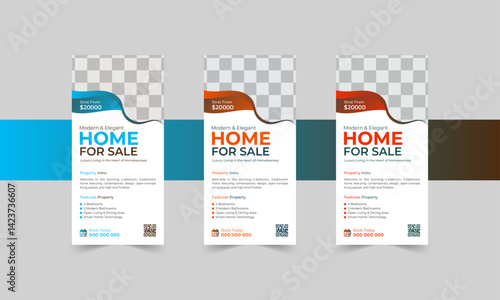 Corporate professional luxury home for sale, dl flyer rack card template, vector premium house dl flyer real estate flyer free vector download