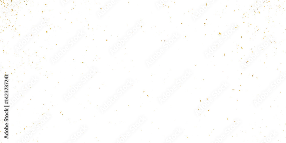 Obraz premium Vector gold particles confetti glitter on transparent background. Gold sparks and doted golden glitter special light effect celebration background. 