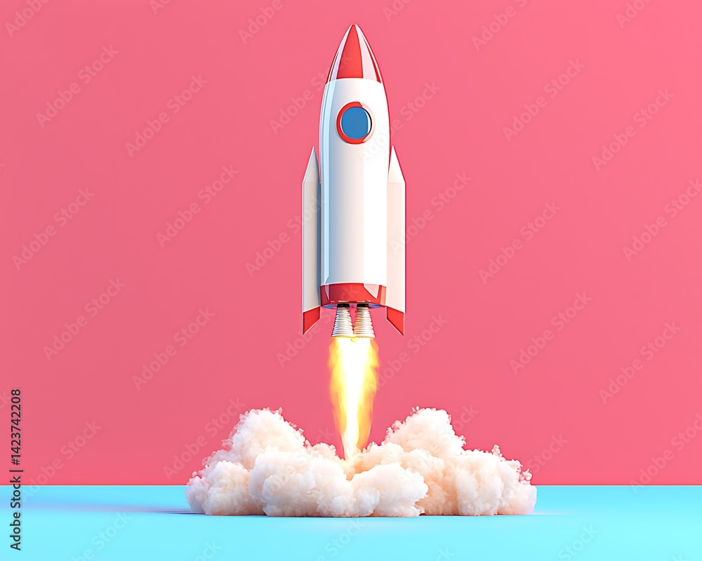 Rocket Launch, Pink Studio Rocket Launch, Pink Studio