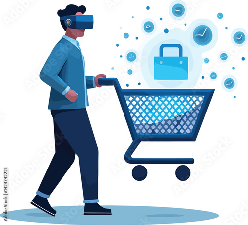 Virtual reality shopping experience: vr headset, secure online shopping, and metaverse e commerce trends