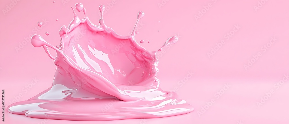 Pink Splash on Pink Background Pink Splash on Pink Background