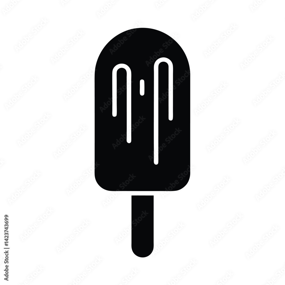 popsicle stencil icon vector illustration popsicle stencil icon vector illustration