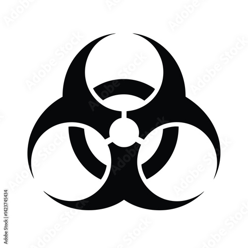 biohazard stencil icon vector illustration