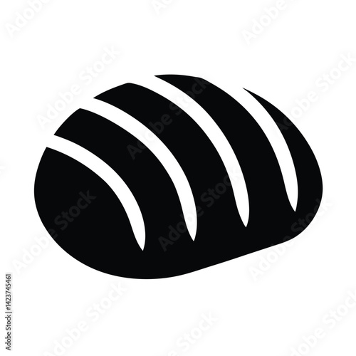 bread stencil icon vector illustration