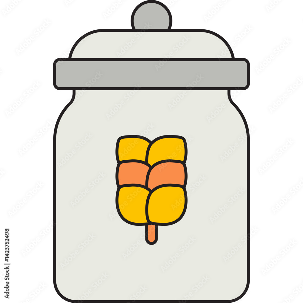 Flour Pot icon vector illustration Flour Pot icon vector illustration