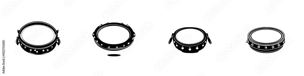 Collection of decorative icon designs featuring various styles of circular frames and borders Collection of decorative icon designs featuring various styles of circular frames and borders