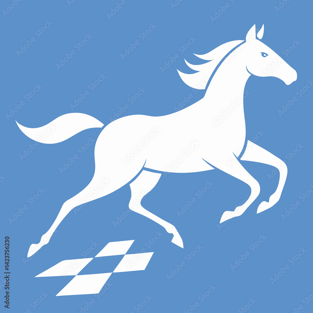 Fototapeta premium running horse vector illustration