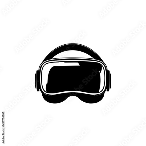 Innovative icon set featuring a virtual reality headset design ideal for digital applications and modern technology themes