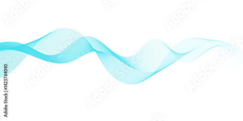 Digital frequency equalizer. digital Stylized line art background.Abstract wave line.Vector
