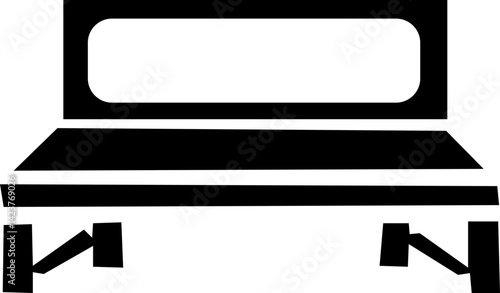 Park bench vector black set icon .Vector illustration garden seat. Isolated black set icon park bench on white background isolated on Isolated Isolated background