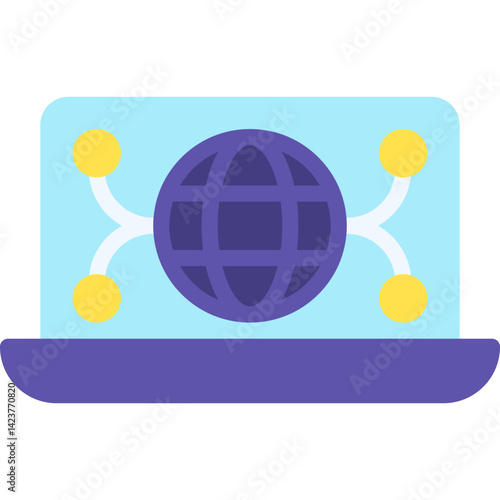 Grid Computing icon vector illustration