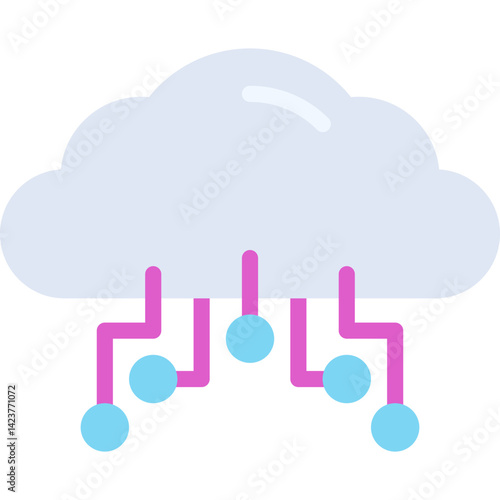 Cloud Service icon vector illustration