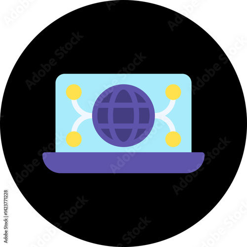 Grid Computing icon vector illustration