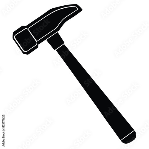 isolated ball peen hammer on white background
