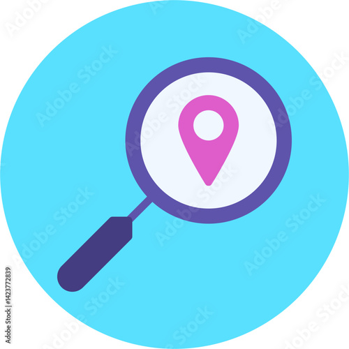 Location Analytics icon vector illustration