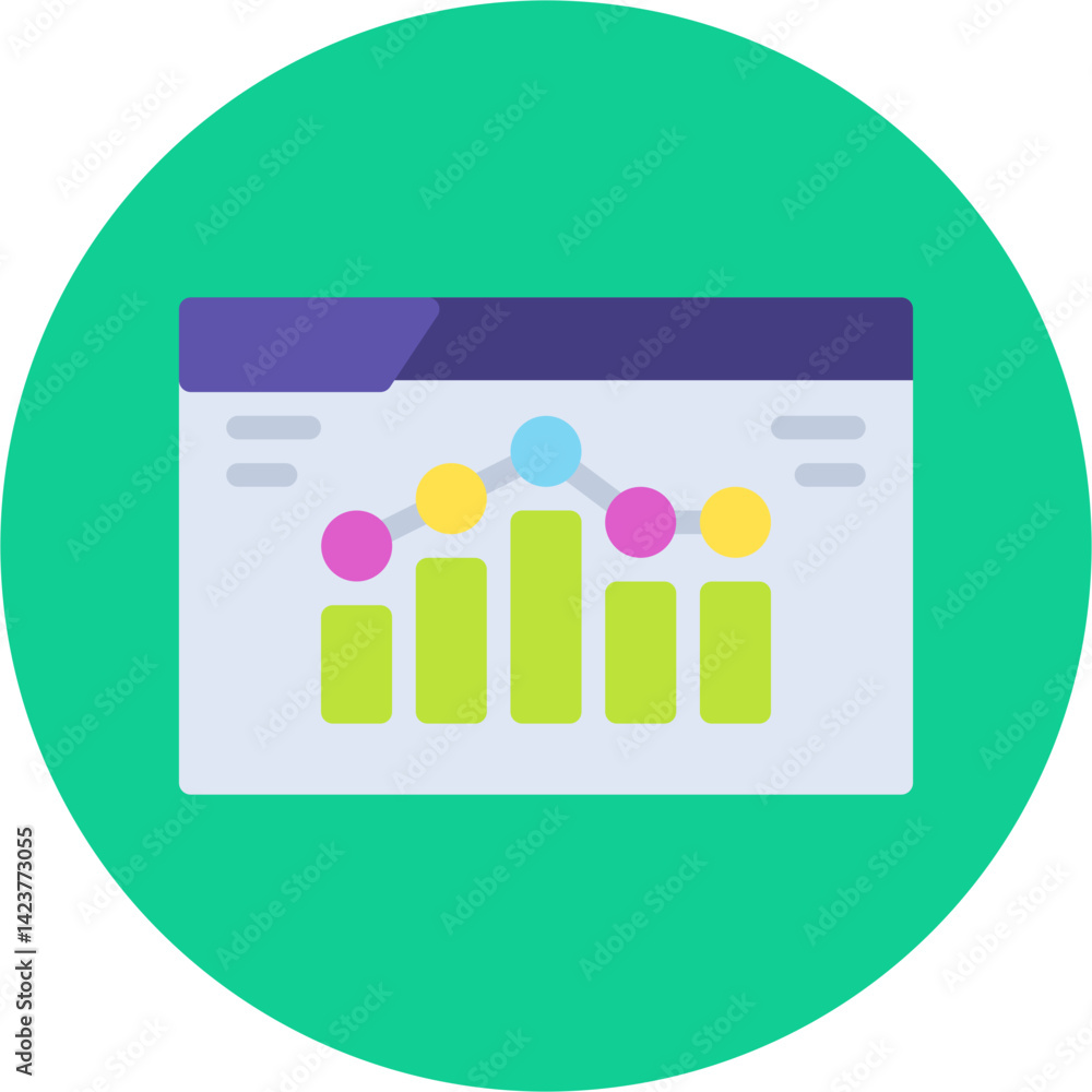 Analytics icon vector illustration Analytics icon vector illustration