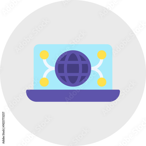 Grid Computing icon vector illustration