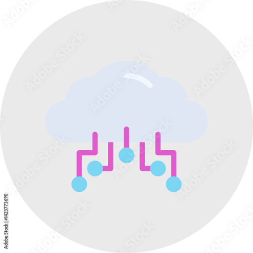 Cloud Service icon vector illustration