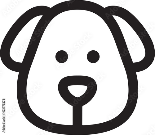 The dog simple icon. Vector ICON all icon Viktor,.