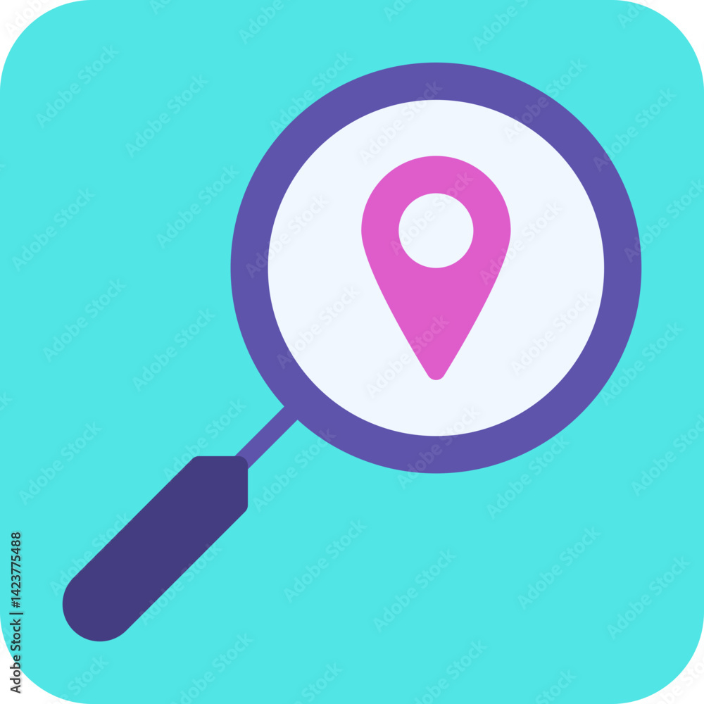 Location Analytics icon vector illustration Location Analytics icon vector illustration
