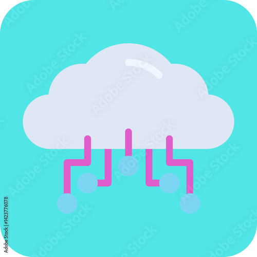 Cloud Service icon vector illustration