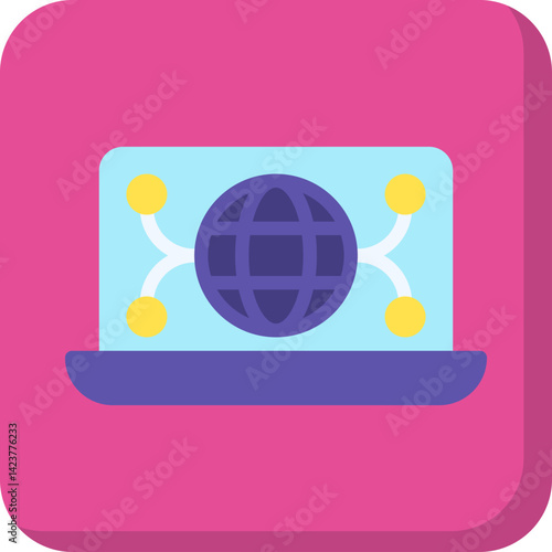 Grid Computing icon vector illustration