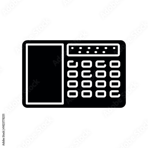 Control panel flat line icon