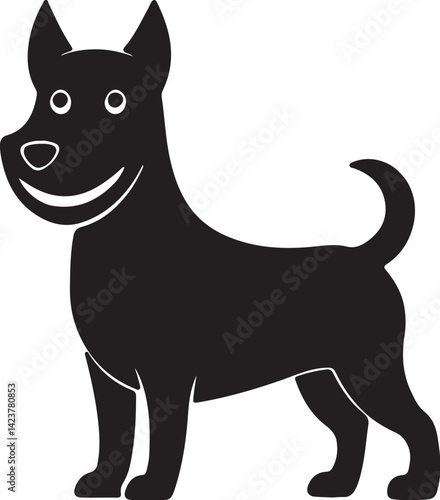 The dog simple icon. Vector ICON all icon Viktor.