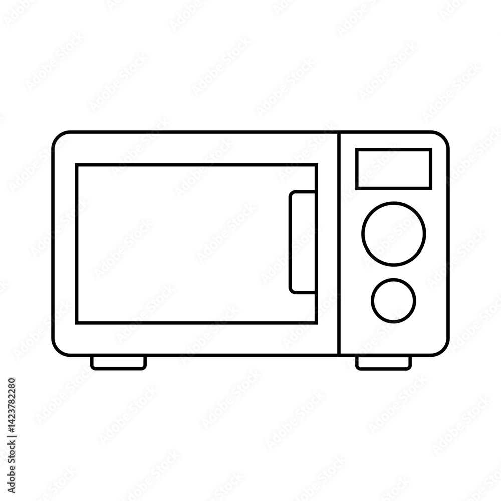 Vector image of a microwave oven.Household appliances. Home appliances. Help with household chores. Indispensable things for daily use. Vector image of a microwave oven.Household appliances. Home appliances. Help with household chores. Indispensable things for daily use.
