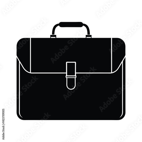 Briefcase silhouette vector illustration 