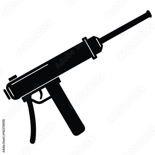 isolated grease gun on white background