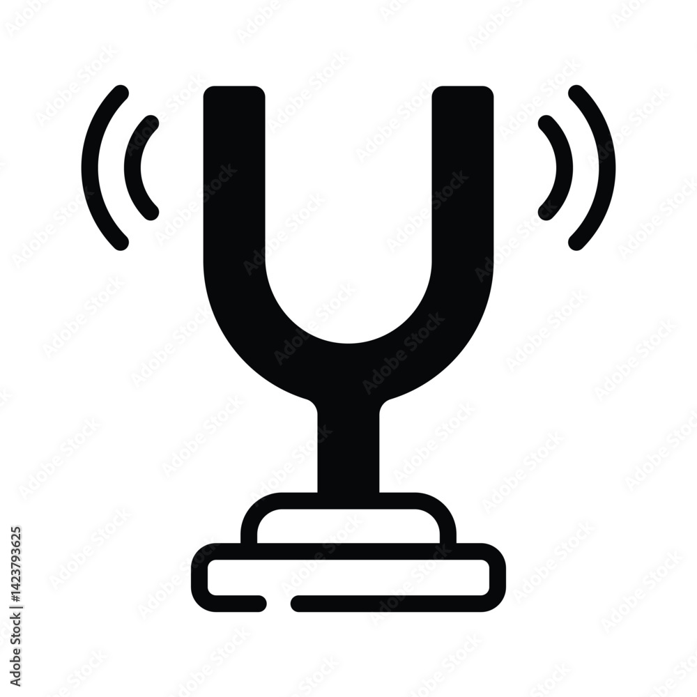 Download easy to use glyph icon of tuning fork Download easy to use glyph icon of tuning fork