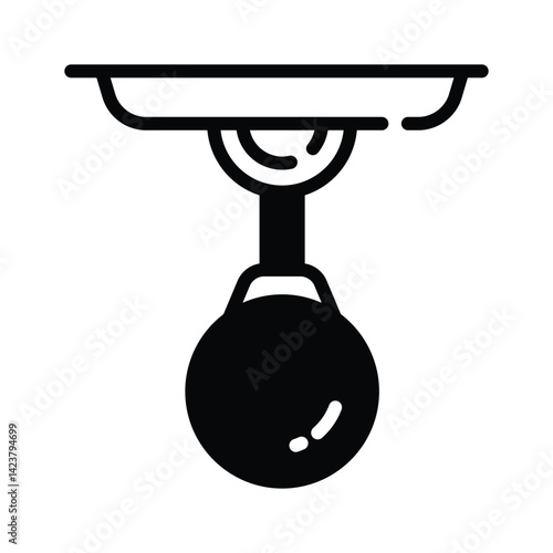 Get a sight of this glyph icon of ball experiment