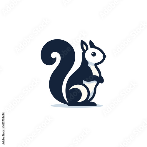 simple squirrel logo vector illustration