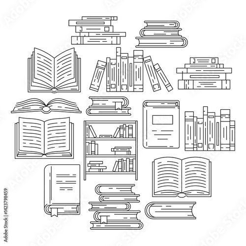 Obraz na płótnie Background with books. Image for education and school. w salonie