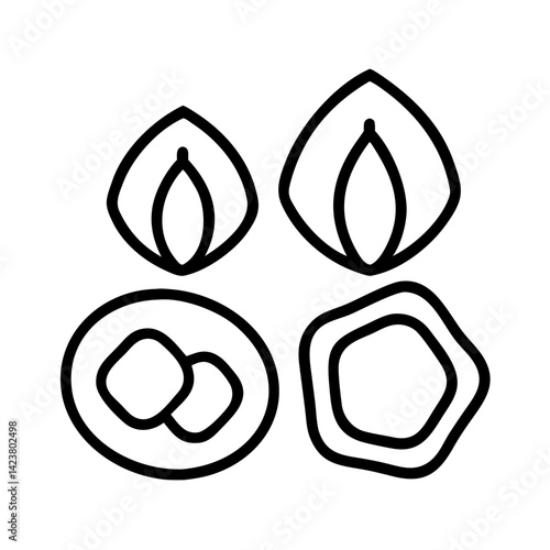 Outline baklava dessert sweet food pastry turkish arabic delicious traditional gourmet honey nut 90