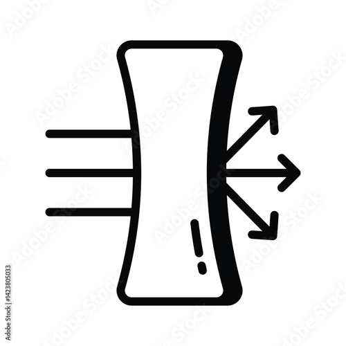 Ready to use glyph style icon showing normal index experiment