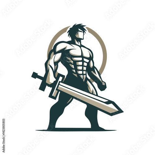 simple titan logo vector illustration