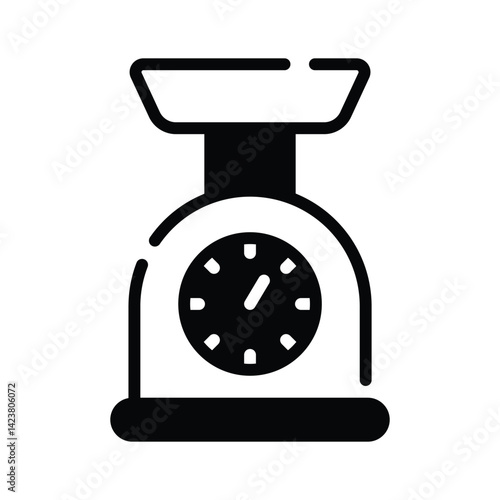 Here is a glyph style icon of weight scale
