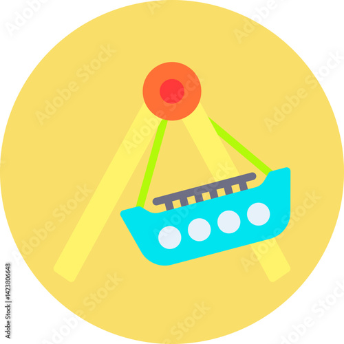 Boat Swing icon vector illustration