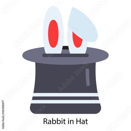 Rabbit in Hat icon vector illustration