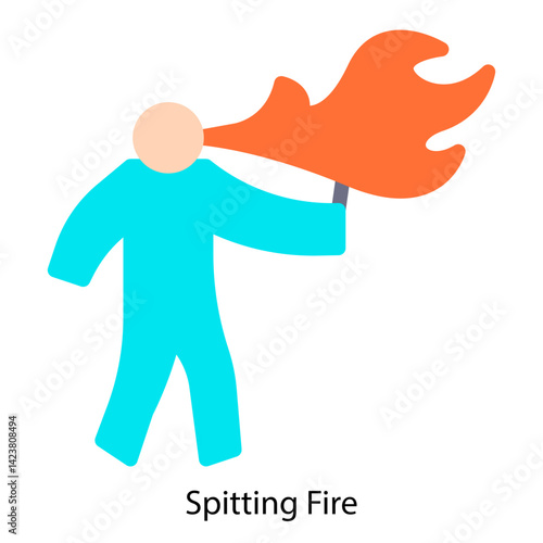 Spitting Fire icon vector illustration