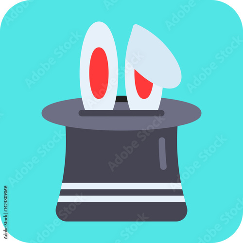 Rabbit in Hat icon vector illustration