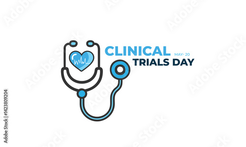 Clinical Trials Day. background, banner, card, poster, template. Vector illustration.