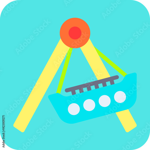 Boat Swing icon vector illustration