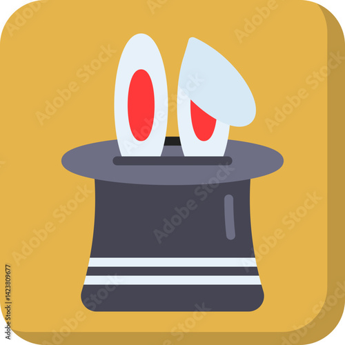 Rabbit in Hat icon vector illustration